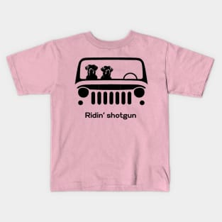 Ridin' shotgun Labrador Retrievers Kids T-Shirt